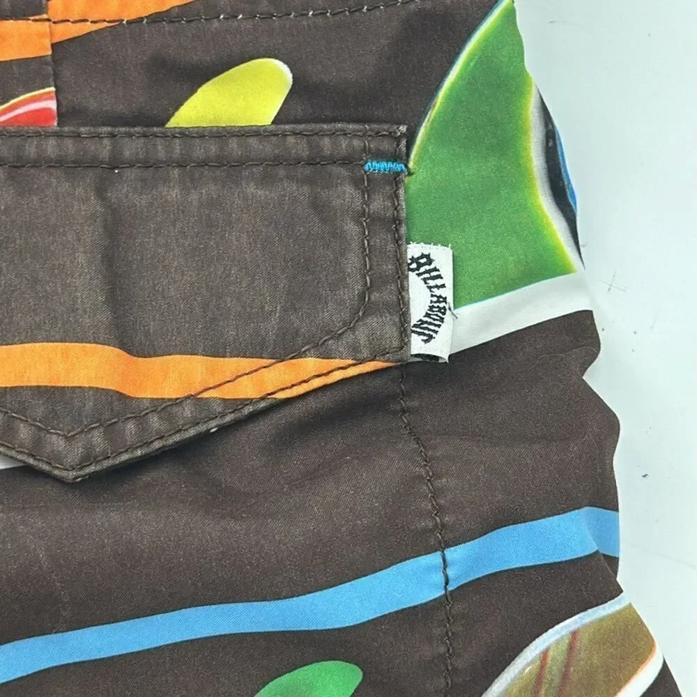 Men’s BILLABONG 32 USA Shark Fin Board Shorts Swim Trunks Polyester